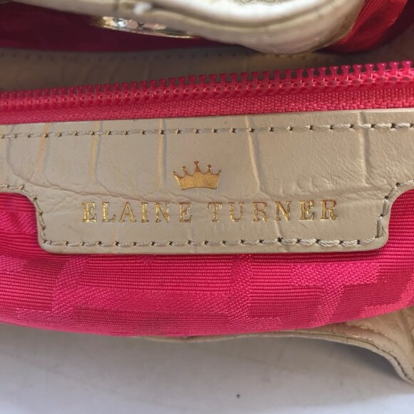 Elaine Turner Cream Embossed Leather Drawstring & Shoulder Bag - Picture 12 of 12